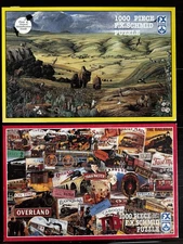 F.X. Schmid Puzzle LOT 2 1992 & 1993 ALL ABOARD & NORTH AMERICAN PRAIRIE (New)