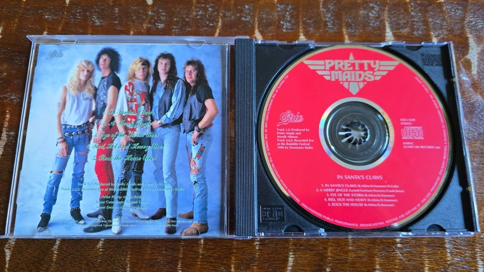 PRETTY MAIDS In Santa's Claws 1990 CD EP, ESCA 5240, Japanese Import, no OBI Foto 3 de 4