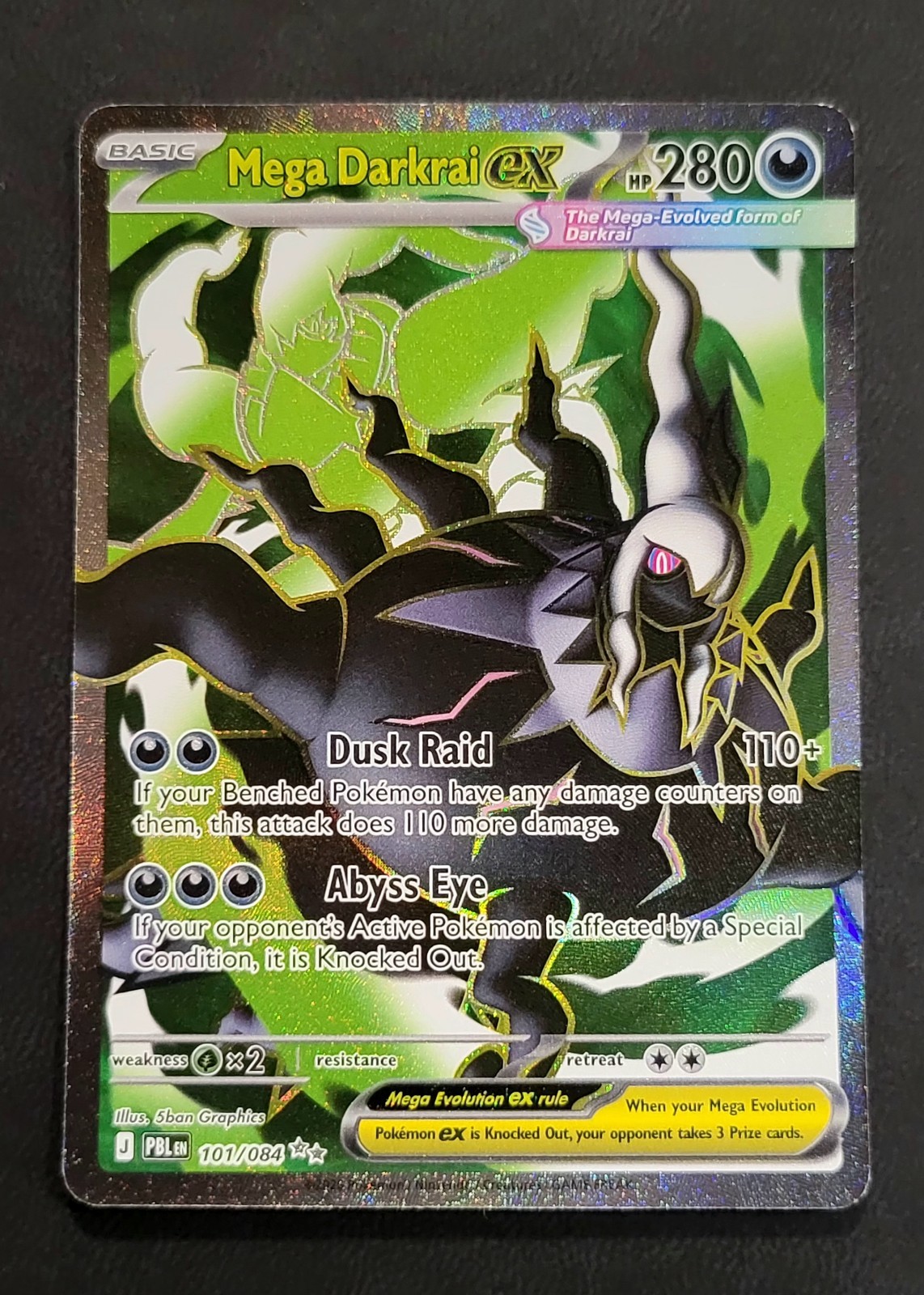 Mega Darkrai ex 101/084 Ultra Rare - Pitch Black Pokemon TCG