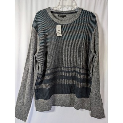 NWT Banana Republic Sweater Mens XL Gray Green Extra Fine Meriono Wool Blend