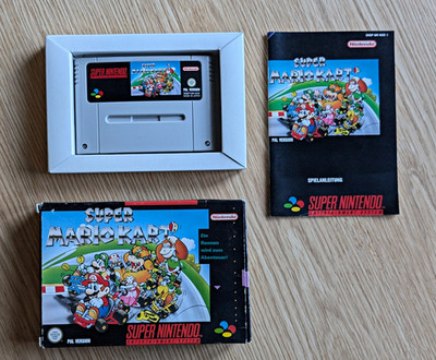 Nintendo Super Mario Kart Nintendo SNES PAL mit OVP & Handbuch SNSP-MK-NOE