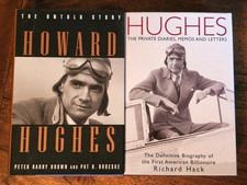 HOWARD HUGHES LOT OF 2 HC/DJ BOOKS - THE UNTOLD STORY - PRIVATE DIARIES, MEMOS &