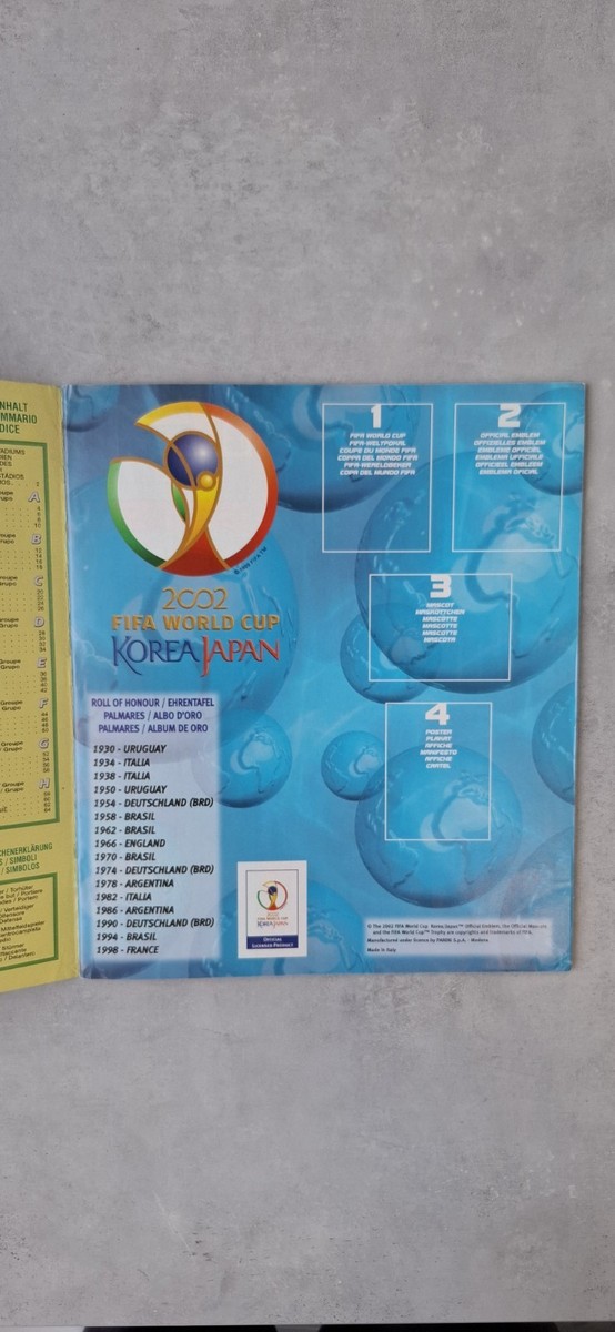 Empty Album Panini World Cup 2002 Korea Japan | eBay