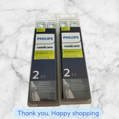 LOT OF 4 Philips Sonicare W/DiamondClean Replacement Toothbrush Heads HX6062/65
