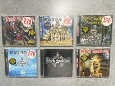 Lot 6x original CD: Iron Maiden/Black Sabbath CLASSIC METAL ROCK