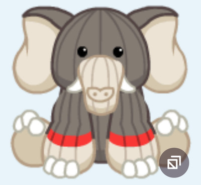 Webkinz Sock Elephant HM9135 gray brown red stocking monkey Virtual code msgd