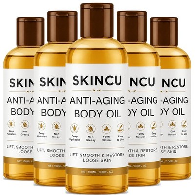 5 x Anti Aging Body Massage Oil Skin Tightening Firming Loose Skin Care - 100ml