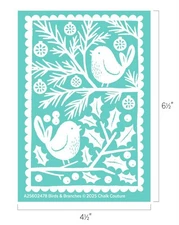 NEW “Birds & Branches” Chalk Couture Chalk Transfer Stencil Size A