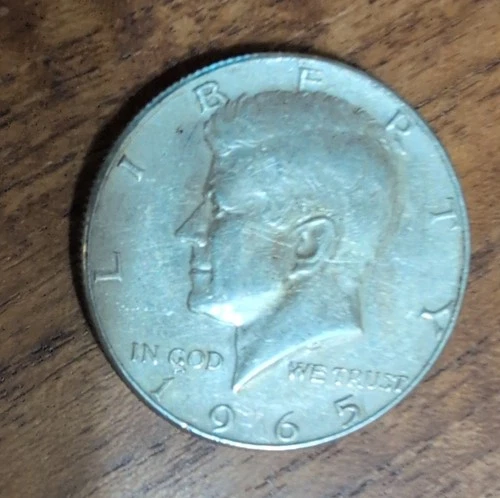 1965 50C Kennedy Half Dollar Silver 0.4 Fineness Uncertified