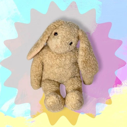 VTG Retired 1991 Ty Curly Brown Bunny Rabbit Hare Soft Cuddle Plush 18" Tall HTF