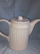 Portmeirion Very Unusual Coffee/Teapot-White-Panelled-Off White
