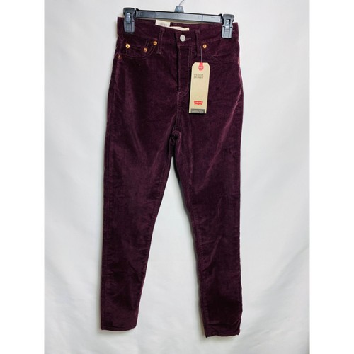 Levi's Women's Moleskin High Rise Wedgie Skinny Jeans Size 2/W26 Burgundy NWT