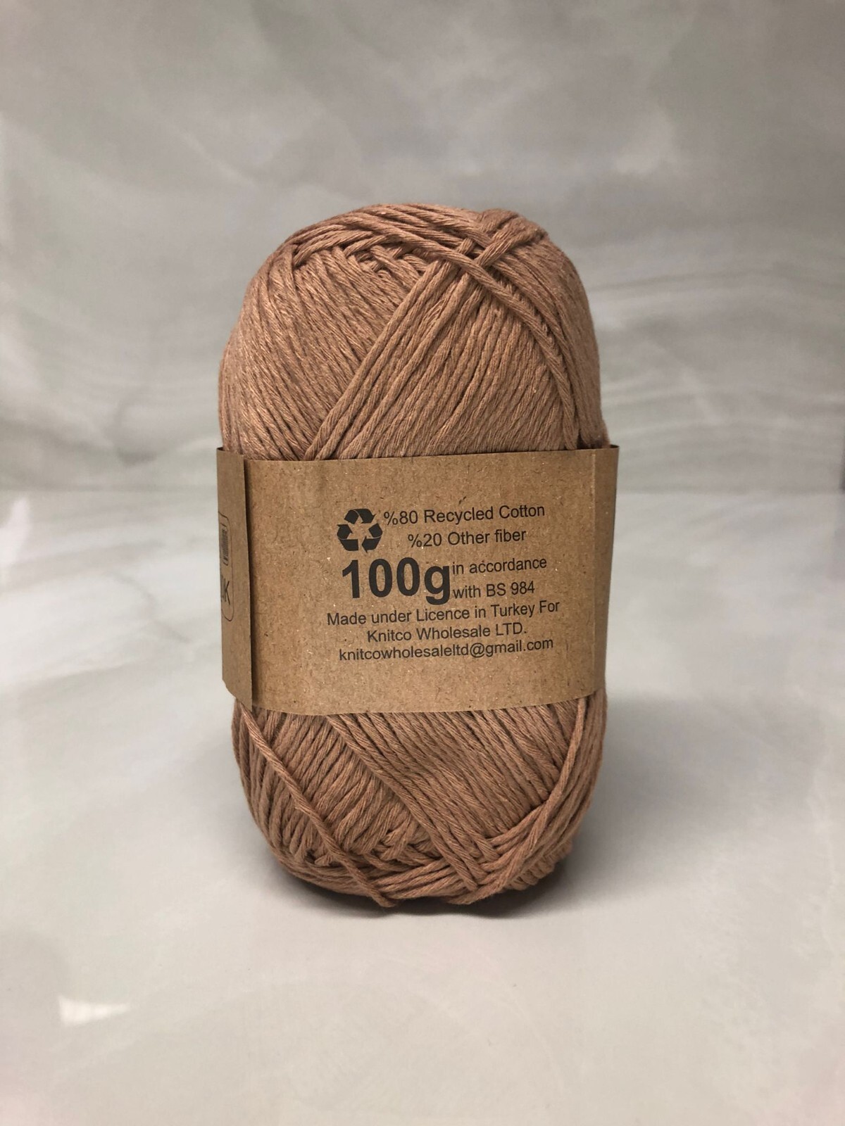 Vintage Cotton 5 x 100g Balls Knitting Crochet Wool Yarn DK Mocha Brown