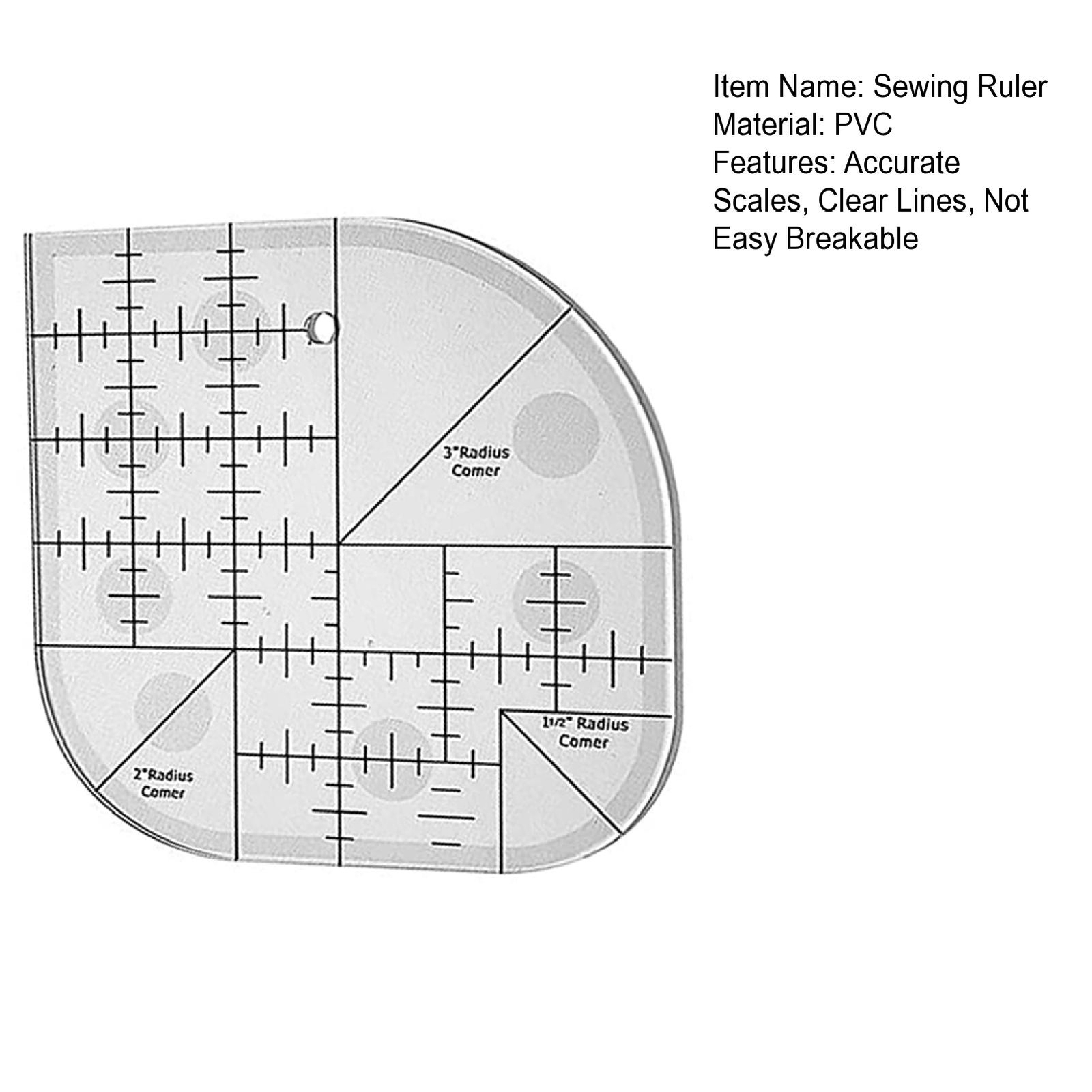 Quilting Ruler Irregular Shape Quilting Curved Corner Cutter Quilt Ruler Pvc eBay