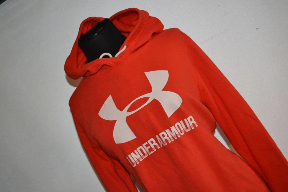 Sudadera con capucha Under Armour 34029-a para mujer talla grande naranja Foto 2 de 4