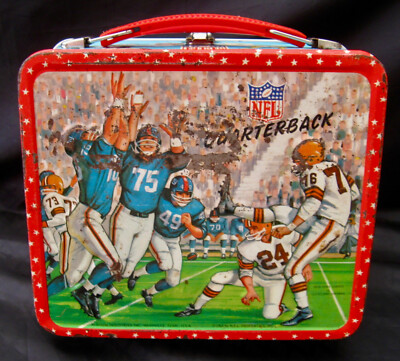 Vintage NFL QUARTERBACK Lunchbox - Football Man Cave (1964) C-7