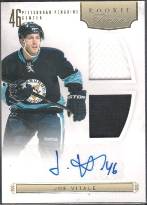 JOE VITALE 2012-13 PANINI ROOKIE ANTHOLOGY RC AUTO JERSEY DUAL-COLOR RARE /499
