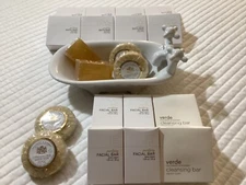 Gilchrist & Soames LOT of 20 CLEANSING BARS + Claw-Foot Bathtub SOAP DISH    NEW