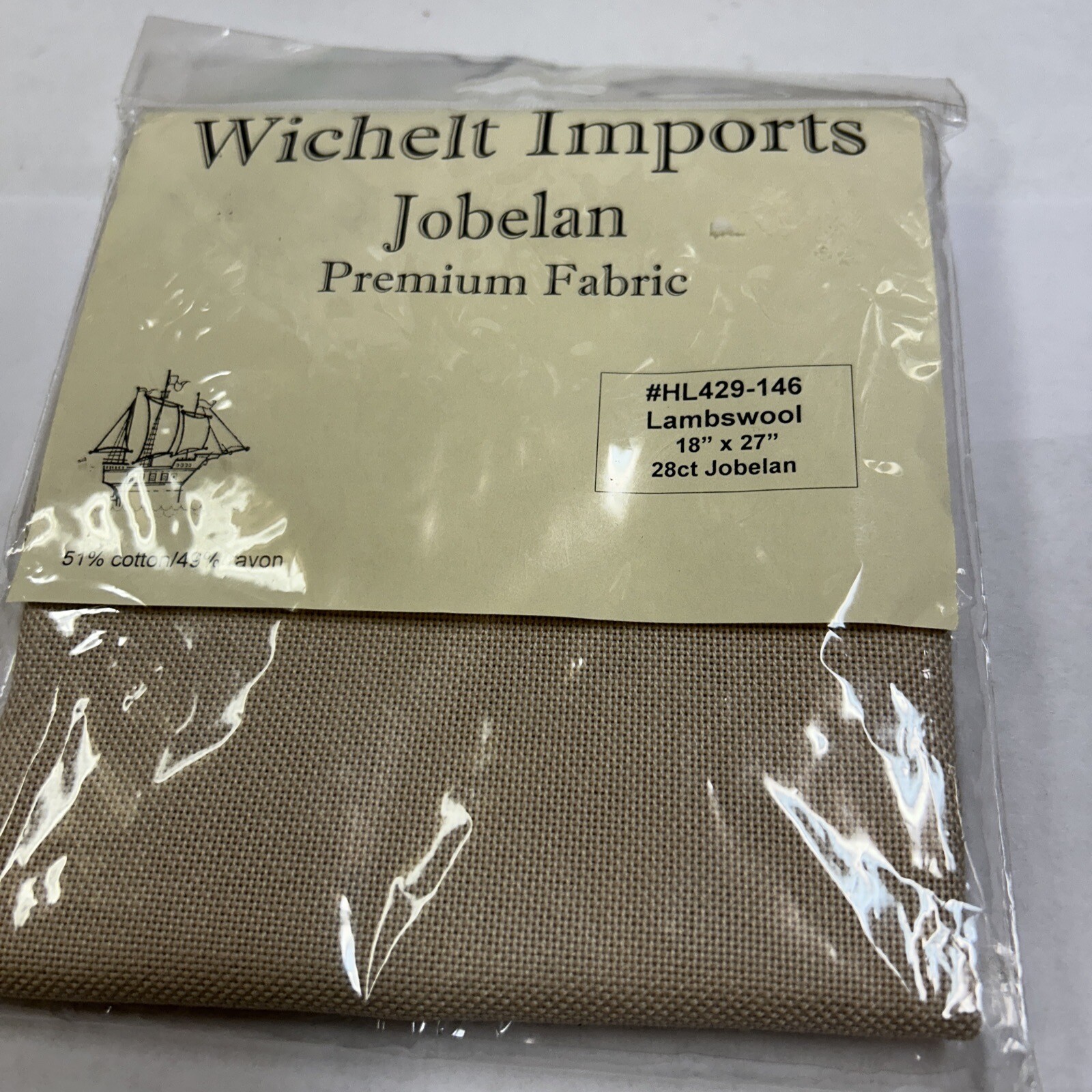 Wichelt Imports Jobelan Premium Fabric HL429146 Lambswool 18”x27” 28ct