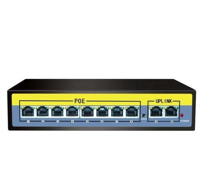 8 Channel PoE Switch Ethernet 10/100 Mbps Network 10 PORT Hub For CCTV IP NVR - Image 4 of 4
