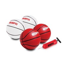ESPN 5  Mini Basketballs   Set of 4, Includes Pump
