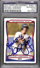 MICHAEL LORENZEN SIGNED AUTO'D 2010 TOPPS USA BASEBALL CARD #8 RC PSA/DNA REDS