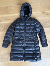 Lands End : Lightweight Down Feather Hooded Padded Puffer Coat -size Uk M/petite