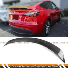 For 2020-2024 Tesla Model Y V Style Sport Carbon Fiber Trunk Lid Spoiler Wing