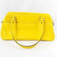Kate Spade Canary Satchel Purse Striped Lining Bright Bold Vibrant