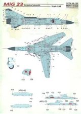 Print Scale Decals 1/48 MIKOYAN MiG-23 "FLOGGER" TECHNICAL STENCILS