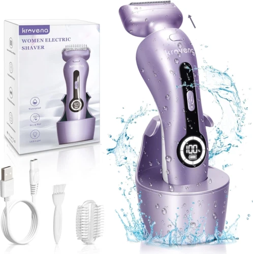 Electric Shaver for Women Razor Womens Bikini Legs Purple