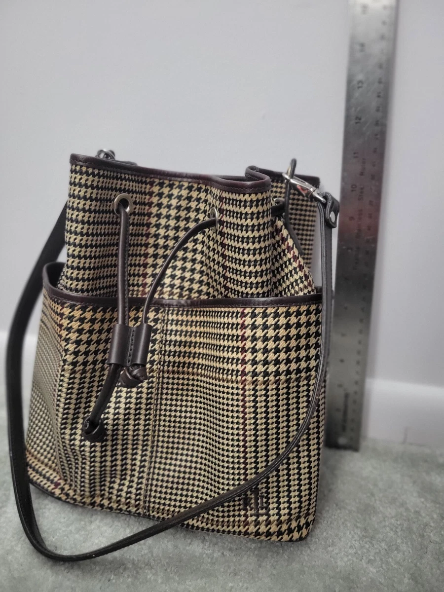 Ralph Lauren Houndstooth Bucket Bag eBay