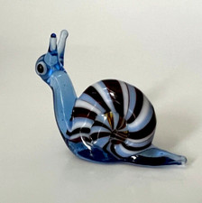 Murano Glass, Handcrafted Unique Lovely Mini Snail Figurine, Glass Art