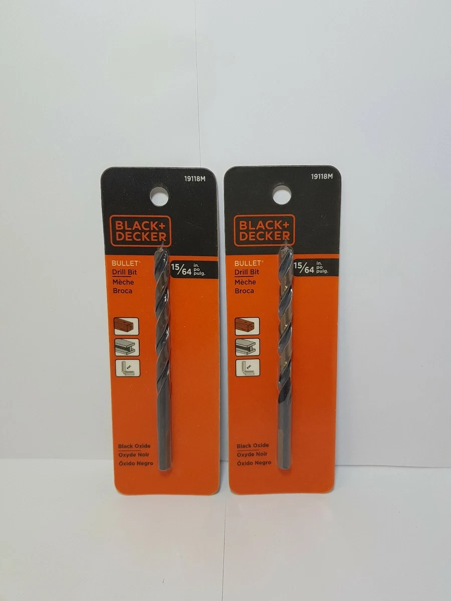 2 PK Black Decker Black Decker Bullet Drill Bit 15 64