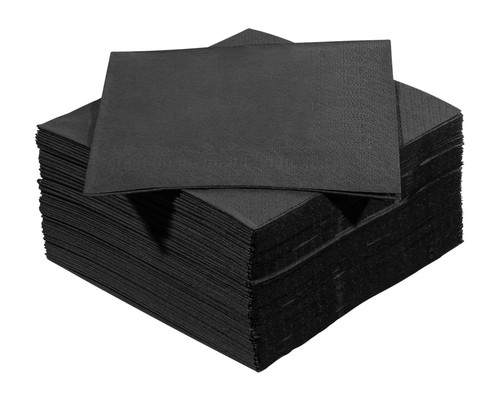 Schwarze Getränkeservietten, 2-lagig Einweg Papierservietten-Bar, Cocktail, Hochzeit... - Bild 4 von 6