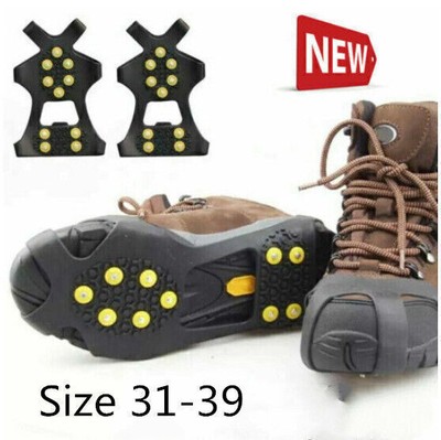 Anti Rutsch Schuhspikes Ice Grips Schuhkrallen Steigeisen für Schuhe Größe 31-49