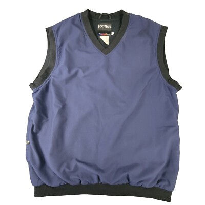 Footjoy Golf Vest Mens Large Blue Pullover Lined Comfortemp w