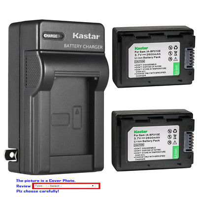 Kastar Battery Wall Charger for Samsung IA-BP210E Samsung SMX-F40BN SMX-F40LN