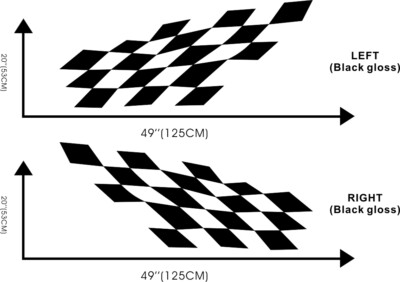 Car Checkered Flags Sports Door Decal Auto Vinyl Graphics Side