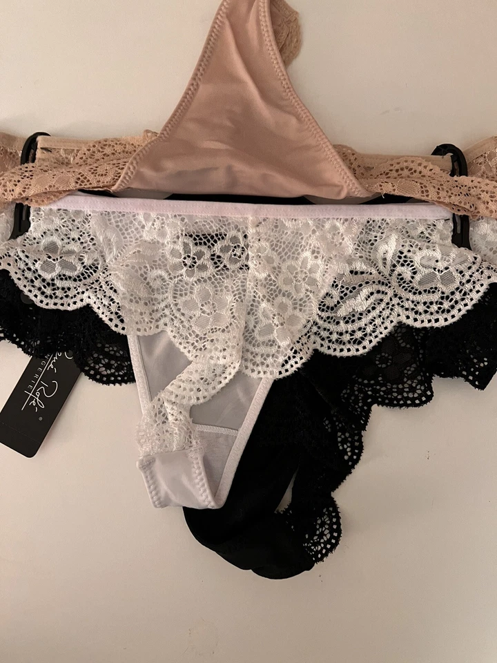 Tangas Rene' Rofe' Sexy Encaje 3 Pk Nuevas Talla Pequeña (A19) Foto 2 de 4