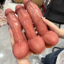 Consolador enorme realista de silicona líquida ventosa para polla Dong grueso juguetes sexuales para mujeres