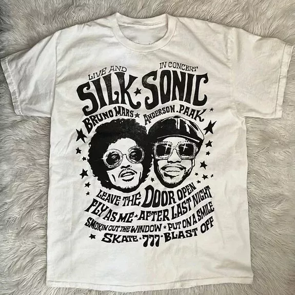 Silk Sonic #Bruno Mars t-shirt, music shirt, gift for fan, Anderson Paak  TE2933