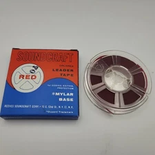Soundcraft Colored Leader Tape Red RL-1 Mylar Base 1/4" x 150' Reeves Splicing