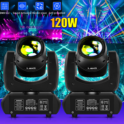 2PCS 18Prism 120W Moving Head Stage Light RGBW Beam Gobo DMX Strobe LED Lights