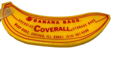 Vintage Chicago Illinois Warp Bros Coverall Warp s Banana Storage Bags Keychain