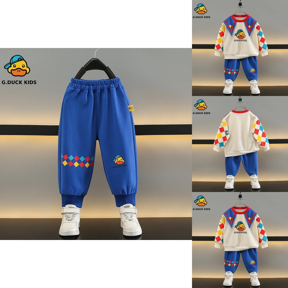 Able Cartoon Pattern Boys Spring And Autumn Clothing Set For 3 To 8