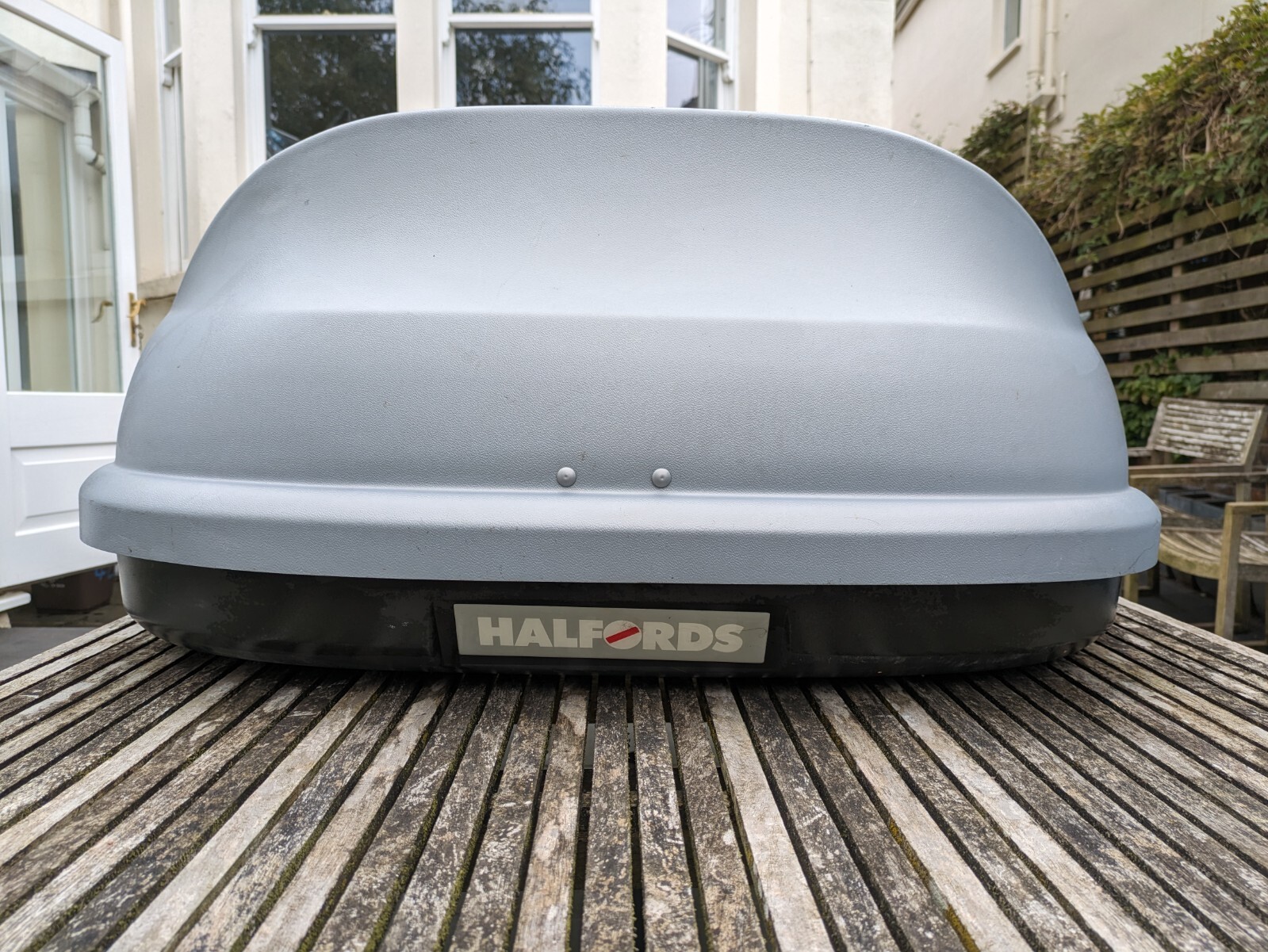 Large Halfords Car Roof Box / Top Box with Key and Roof Bar Brackets eBay