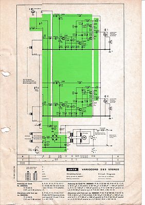 Service Schema For Uher Variocord 263 Stereo