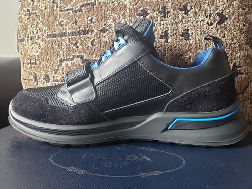 Prada FLASHTREK Black Fabric Sneakers Made ITALY Men 9.5 UK 10.5-11 US $1,370 - Picture 3 of 23