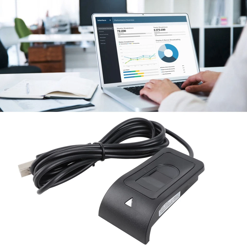 PC Fingerprint Reader Multifunktional Kompakt Automatische Erkennung USB - Bild 3 von 4